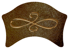 DABAN-601-BZ-SH-BR Bronze Scroll Shimmer Brown